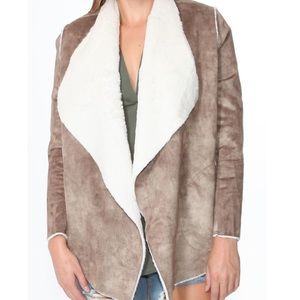 Naked Zebra vegan shearling jacket
